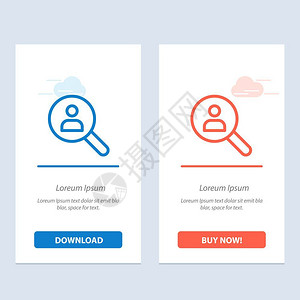 查找素材网站浏览查找建立网络人搜索蓝色和红下载并购买网络部件卡模板插画