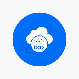 二氧化碳排放空气二氧化碳污染插画
