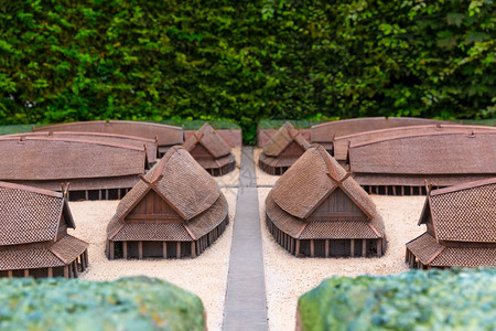 欧洲传统户外农村建筑小型模型图片