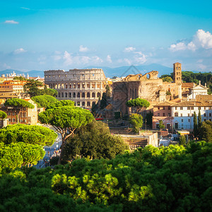 意大利著名的罗马论坛景色图片