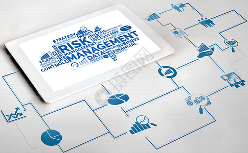 预知商业投资概念的风险管理和评估现代图形界面显示风险计划分析的战略符号以控制不可预测的损失和建立财务安全设计图片