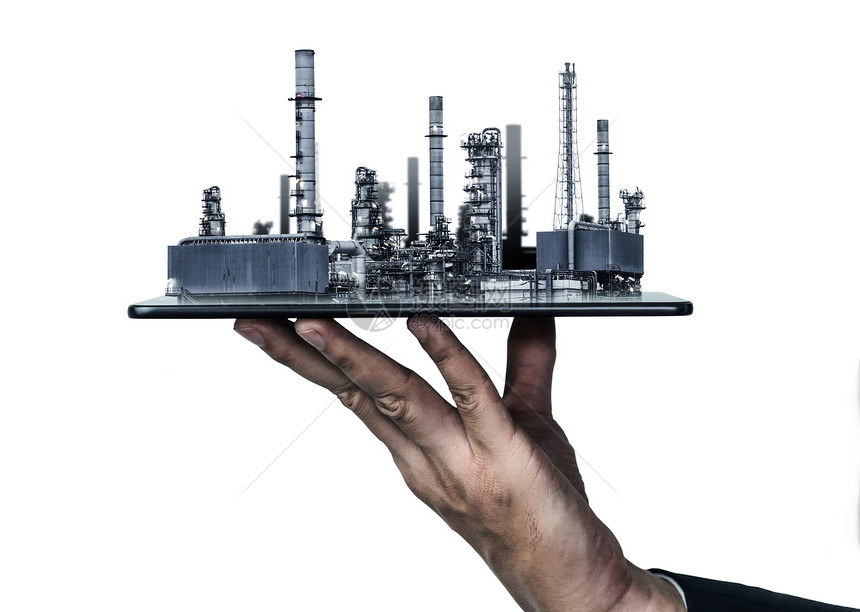 未来工厂和能源业概念在创造图形设计中未来工厂和能源业概念图片