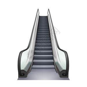 电梯楼梯电梯概念3d插图插画