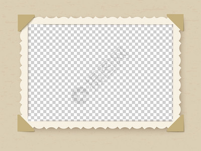 檐口旧明信片配有装饰边缘矢量光框架模板的相册或图片配有装饰边缘矢量模板的旧明信片设计图片