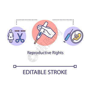 人工流产节育女绝孕期检测精细线说明矢量孤立轮廓紫色图画可编辑的中风图片