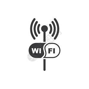 通信天线wif带矢量图示标设计插画