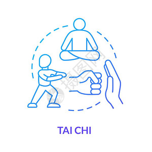 川湘菜传统武术理念细线插图东方实践国防训练冥想技术矢量孤立轮廓rgb彩色图画设计图片