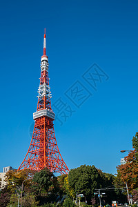 日本东京塔下图片