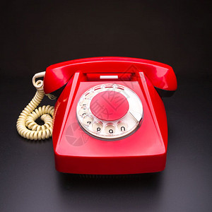 旧红色电话的宏图片