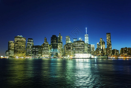 夜间曼哈顿风景纽约城市usa曼哈顿风景图片