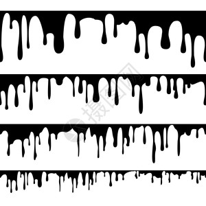 滴液体矢量的油漆抽象当前油漆污渍巧克力糖浆泄漏孤立的插图水平无缝抽象的墨水油漆流泥浆设计孤立的插图滴液体矢量的油漆孤立插图背景图片