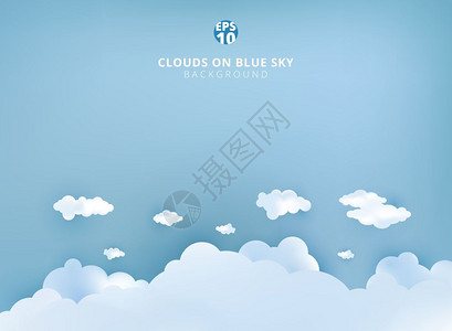 蓝色天空背景设计图片