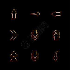 向下向上播放箭头方向左右指针下载上传向上向下播放暂停foword回放图标向量设计平面收藏风格创意图标背景图片