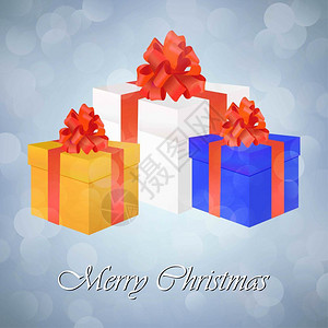 带有贺卡礼品盒的圣诞节卡用于网络设计和应用程序接口也可用于信息图矢量图片