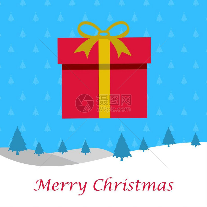 带有模式背景和礼品盒的圣诞节卡用于网络设计和应用程序界面也可用于信息图矢量图片