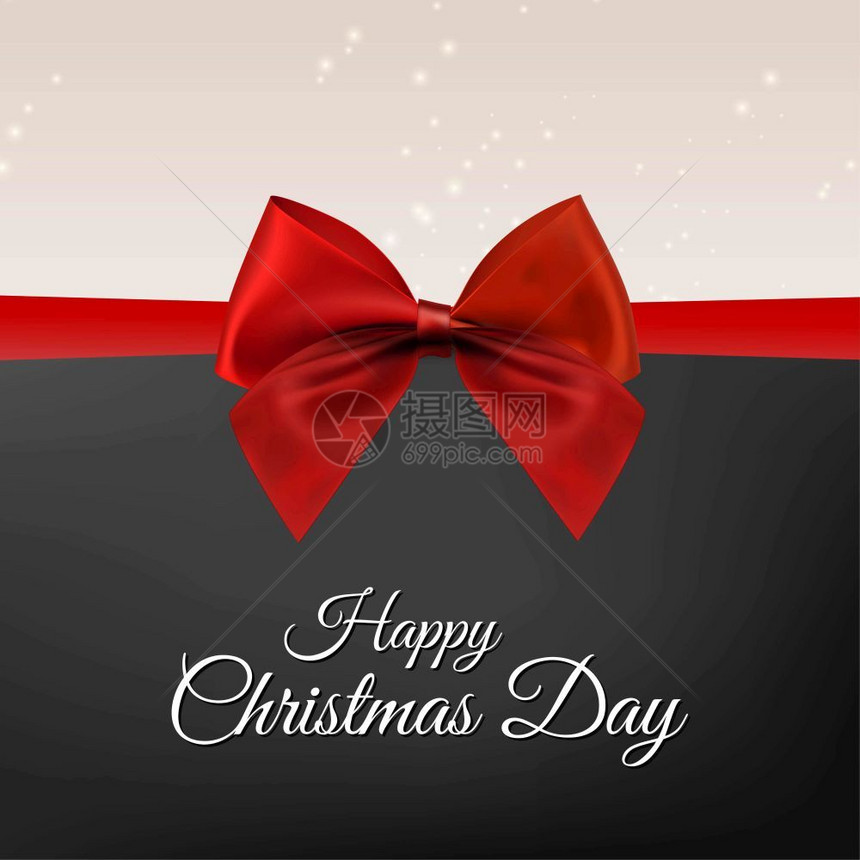 快乐的圣诞节快乐的新年红色详细丝带有黑色和皮肤背景的创造打字功能用于网络设计和应用程序界面也可用于信息图表矢量说明图片