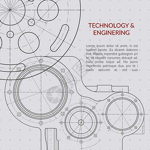 齿轮素描素材带有技术机械绘制蓝图的抽象矢量技术和工程背景带有机械绘制蓝图的横幅带有机械工程图解的蓝结构抽象矢量技术和机械绘制蓝图的工程背景设计图片