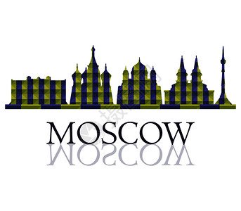 莫斯科城市剪影图片