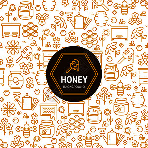 蜂蜜包装矢量背景图片