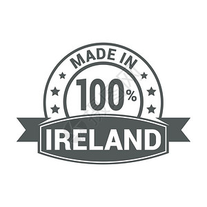 爱尔兰都柏林ireland邮票设计矢量插画