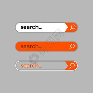 网页浏览器搜索网页栏矢量互联网用户界面于网络搜索的元素设计ui网站搜索栏的插图搜索网页栏矢量互联网用户界面插画