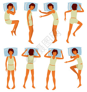 女人睡眠姿势图片