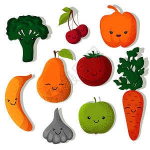 蔬菜和水果插图图片