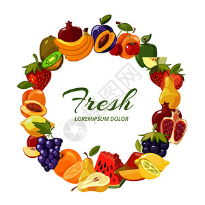 水果健康饮食矢量背景图图片