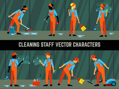 清洁工作人员图片