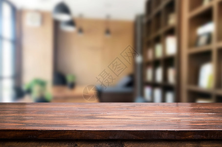 私人工作室的木桌背景图片