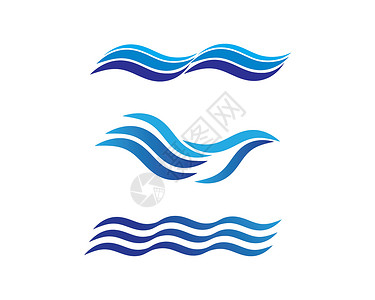波浪线图标水波符号和图标志徽模板矢量背景