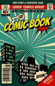 旧漫画书籍封面背景图片