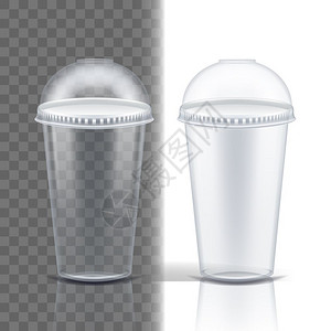 杯子是空的塑料杯透明矢量餐具饮料杯一次餐具清空容器冷或热饮孤立的3个现实插图单个清晰的塑料杯透明矢量一次餐具清空容器冷或热饮孤立的个现实插设计图片