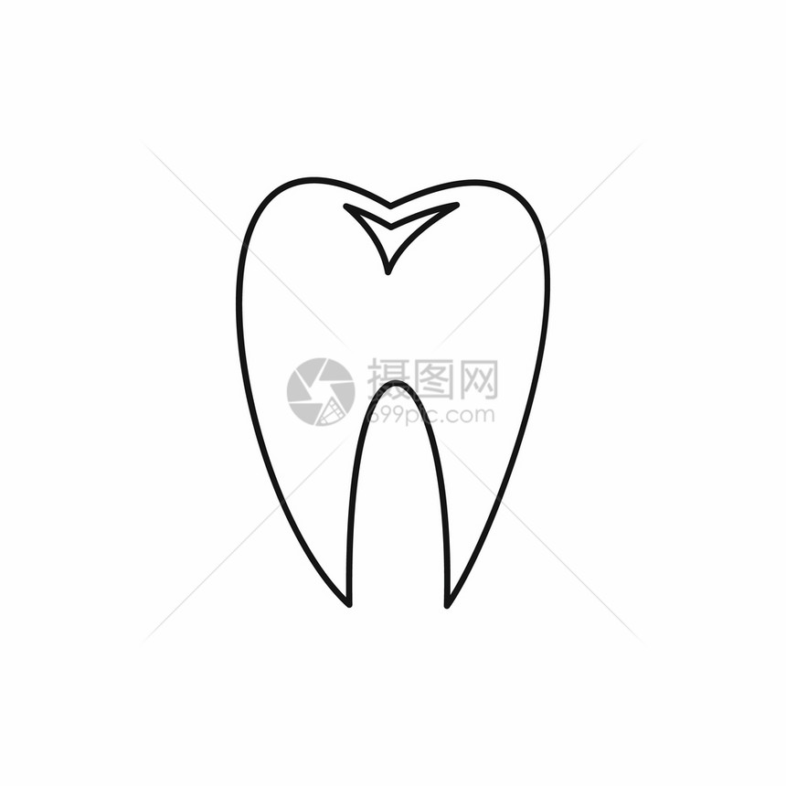 外观样式中的牙图标孤立矢量说明牙图标外观样式图片