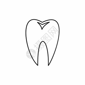 外观样式中的牙图标孤立矢量说明牙图标外观样式图片