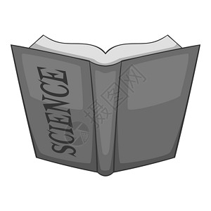 卡通书店开放式教育书图标用于网络的开放式教育书矢量图标的灰色单示开放式教育书图标灰色单风格背景