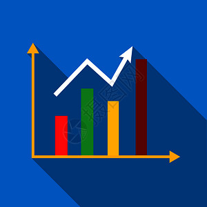 增长图矢量标增长矢量标的平面示增长标平面样式图片