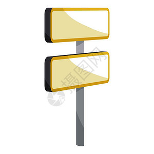 街道图标路标指示牌图标插画