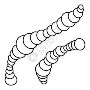螺旋细菌图示螺旋细菌矢量图示插用于网络螺旋细菌图示大纲样式图片