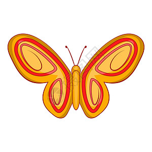 夏季蝴蝶图标为网络设计的蝴蝶矢量图标漫画插风格图片