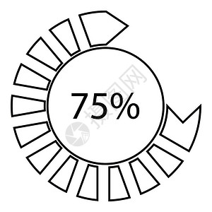 百分之七十五的信息图表概要插7网络矢量信息图表大纲样式图片