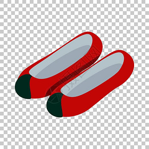 3d红色鞋子卡通矢量插画图片