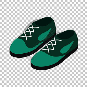 沙弧米绿皮鞋插画