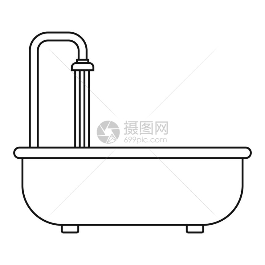 卫生间图标矢量图标的概要插用于网络卫生间图标大纲样式图片