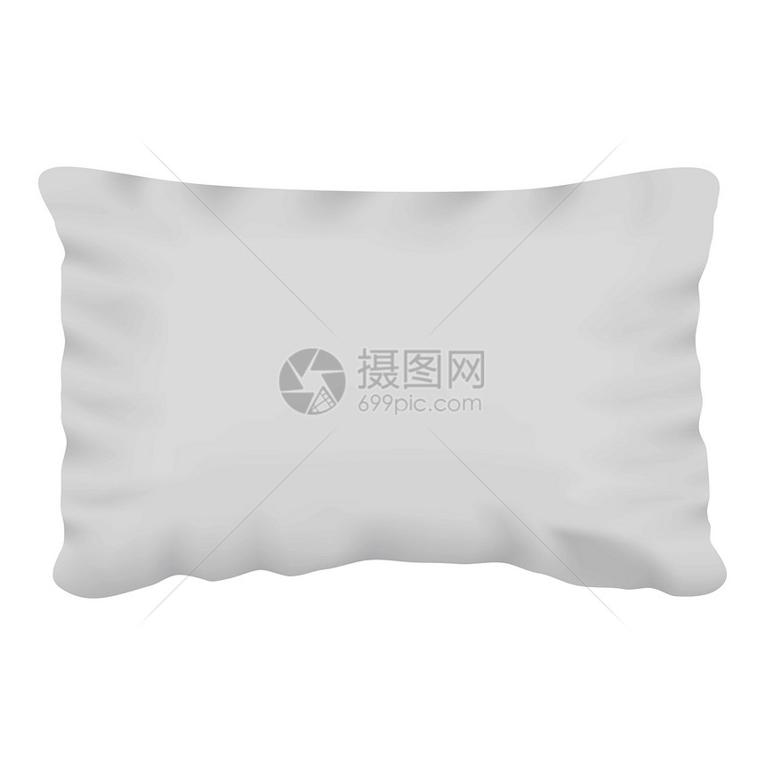 白色枕头模型现实的展示白枕头矢量模型用于网络白色枕头模型现实的风格图片
