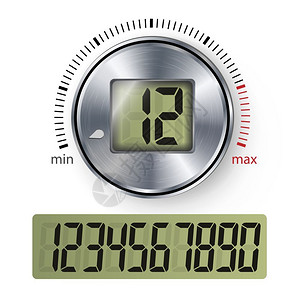 空镜头素材自动调温器空按钮屏幕矢量图显示空气温度的控制面板智能技术家用电器现代庭供应实示例插画