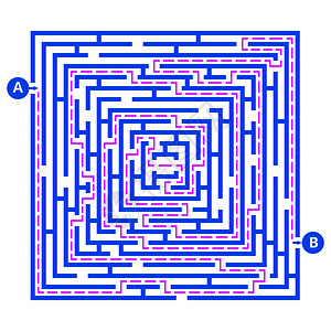 科布斯大脑游戏迷宫插画