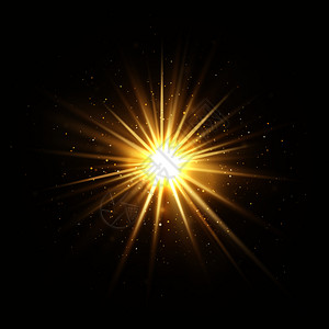 炸虾仁金星爆裂光炸在暗底矢量图解中被孤立效果恒星和闪亮的金色光爆炸在暗底矢量图解中被孤立金光爆炸在黑暗背景矢量图解中被孤立设计图片