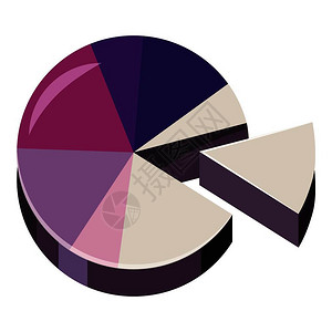 片金融图片彩色派图形表标用于网络的彩色派图形表矢量标的漫画插彩色派形表标卡通风格插画