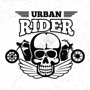 博德鲁姆装有摩托车和头盖的摩托车俱乐部古董加摩托车和头盖的混合物插画